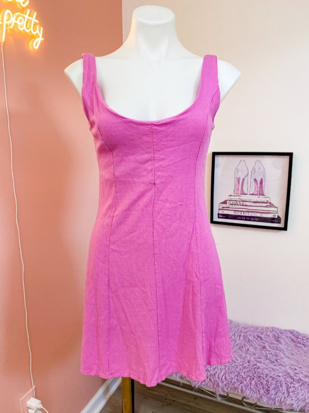 Klesis Purple Sleeveless Dress - Size Large